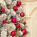 KI Store Hot Pink Christmas Balls 34pcs 2.36-Inch Christmas Tree Decoration Ornaments for Xmas Tree Holiday Wreath Garland Decor Ornaments Hooks Included