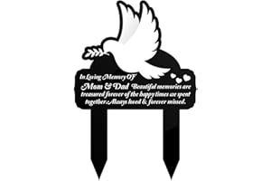 GREATINGREAT Memorial Stakes for Outdoors Yard Grave Markers for Dad Mom Cemetery Cemetery Decorations for Grave Memorial Plaques for Loved Ones Garden Decor