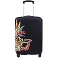 Explore Land Travel Luggage Cover Suitcase Protector Fits 18-22 Inch Case (Carnival, S)