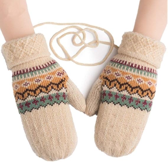 Women'S Knitted Mittens Mittens Knitted Simple Mittens Winter Style