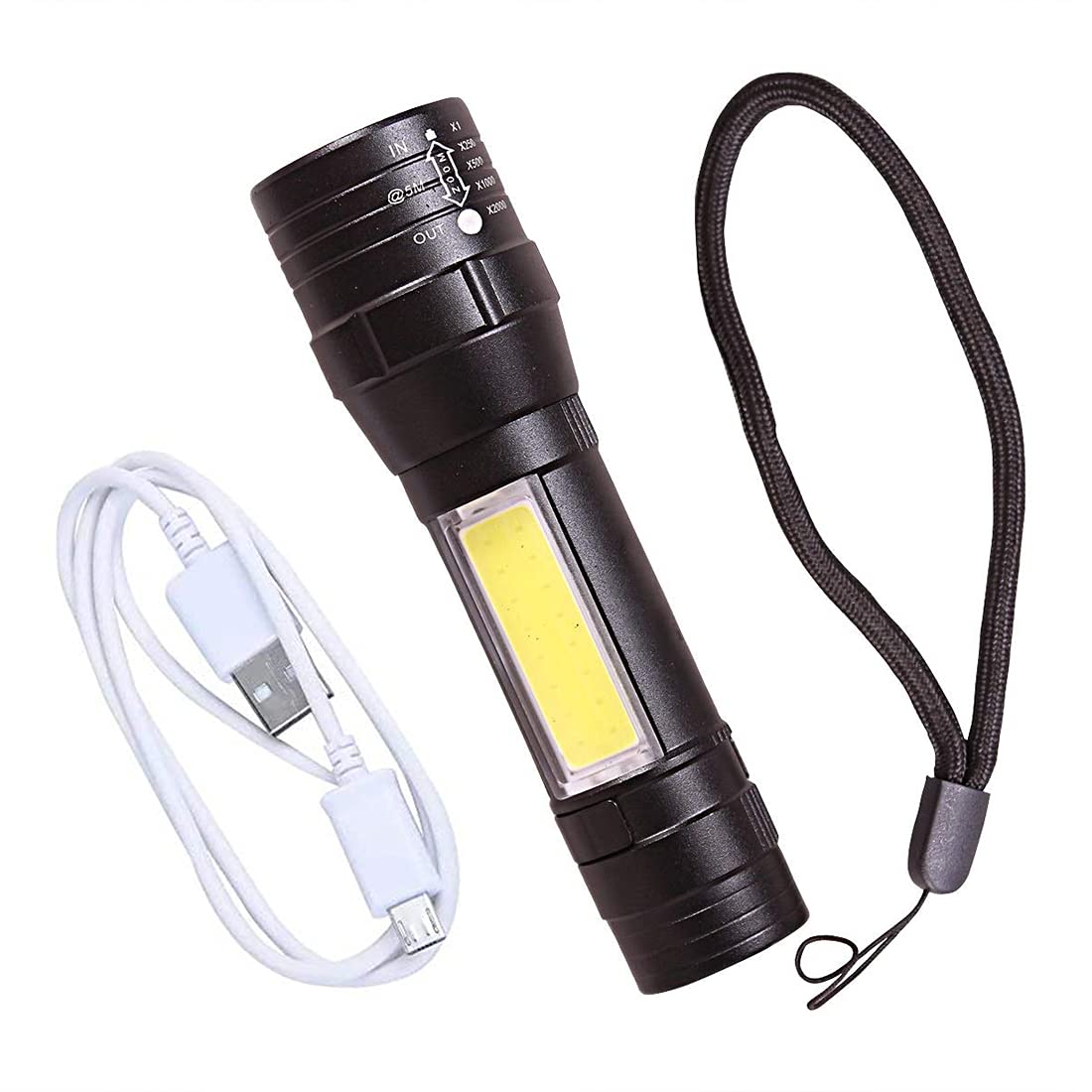 Small Sun 4 Mode Rechargeable Electric Small Compact Torch Full Metal