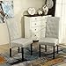 LSSBOUGHT Button-tufted Classic Accent Dining Chairs with Solid Wood Legs, Set of 2 (Beige)