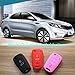 MOKIE Silicone Remote Key Case Fob Cover 3 Button Remote Fob for KIA Sportage Soul Rio Optima Red