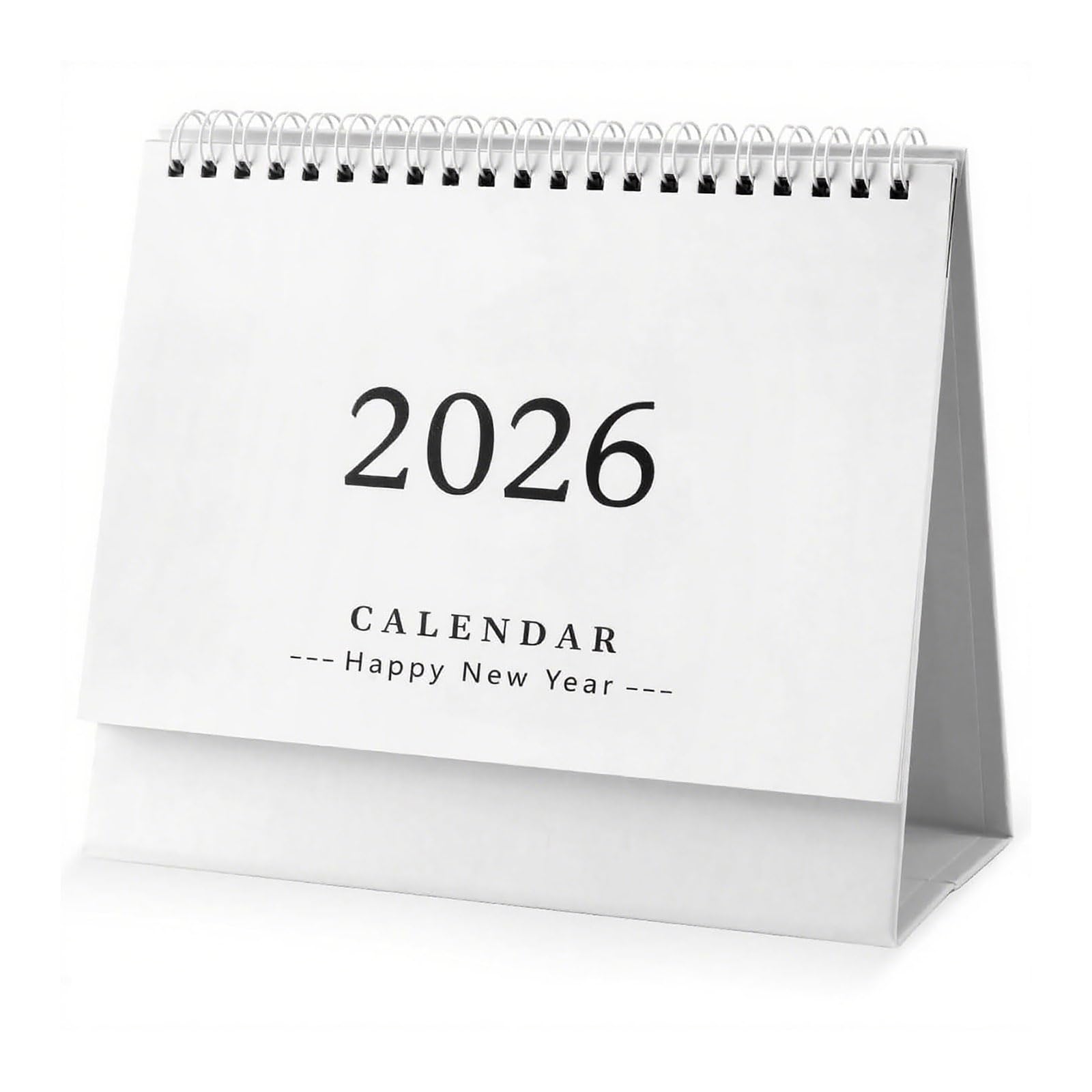 AOKWAWALIY 2026 Desk Calendar Standing Flip Desktop Calendar Stand up Desk Calendar 7.4x6.4 Inch with Twin-Wire Binding