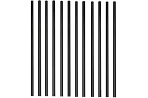 HZIU 50 Pack 36" Deck Balusters Diameter 3/4" Square Black Deck Railing Stair Porch Staircase Spindles for Wood and Composite Deck