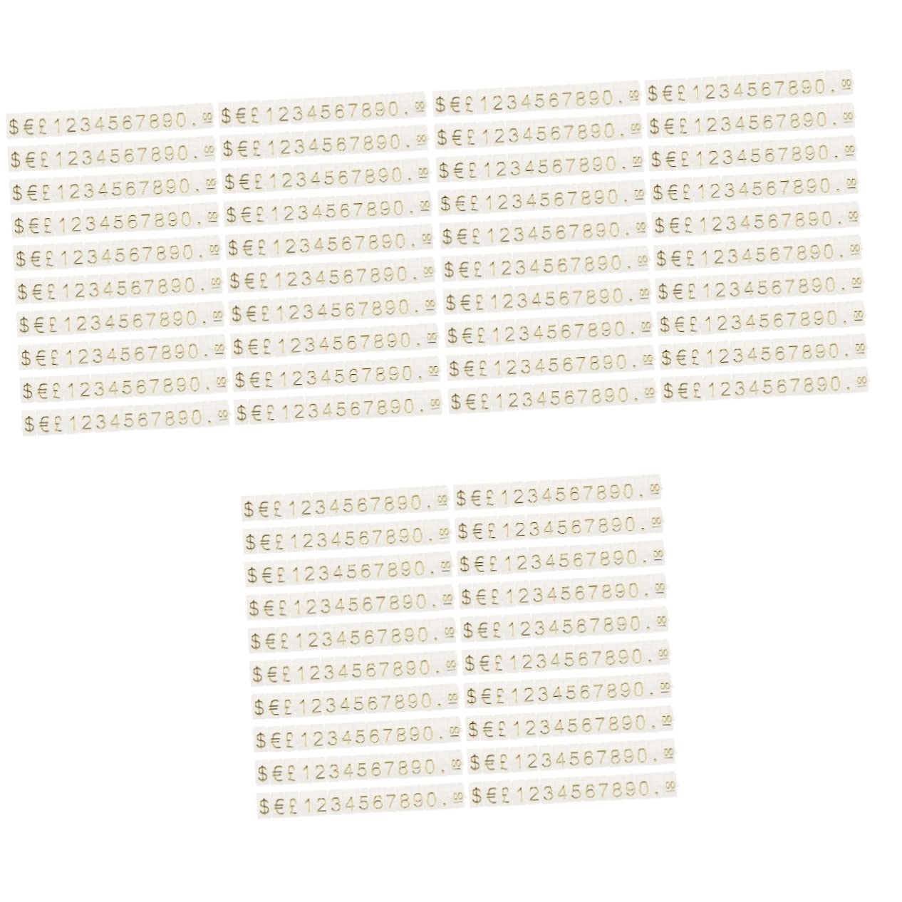 Levemolo 60 Pcs Tag Craft Show Display Supplies Jewelry Tag Number Stand Pricing Show Stand Watch Cube Metal Tags Retail Counter Display Stand 3D Commodity Plastic