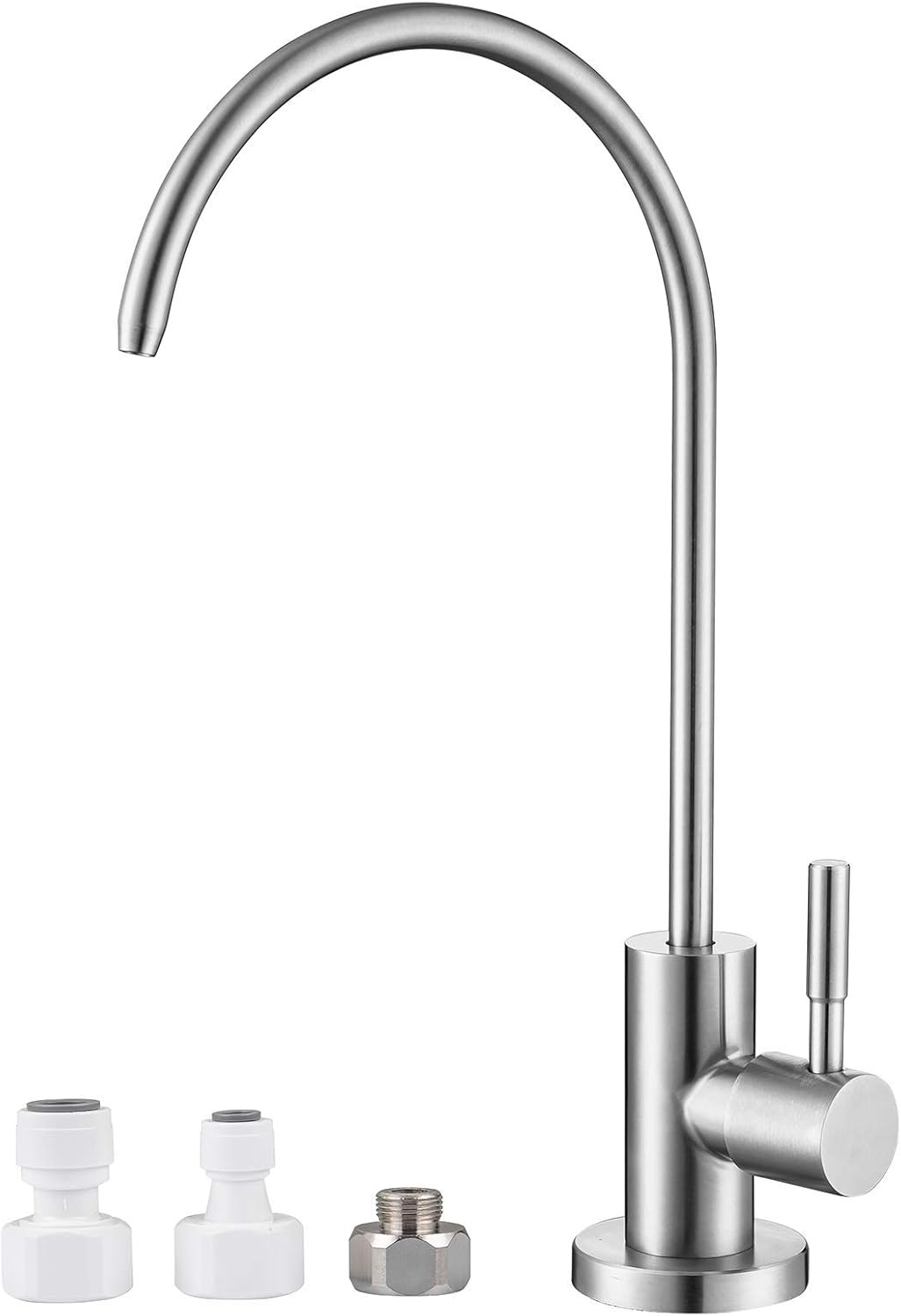 MIAOHUI Reverse Osmosis Faucet, Drinking Water Faucet Fits Most Water Filtration Systems, Modern RO Faucet Kitchen Filtered Water Faucet, Non-Air Gap, Lead-Free, Stainless Steel