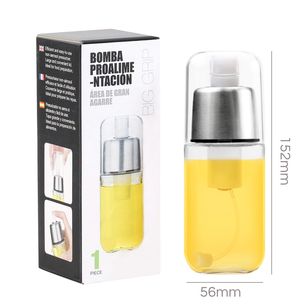 Oil Sprayer Stainless Steel Food-Grade Grass BPA Pump Spray Bottle for Cooking Frying Salad Baking BBQ Kitchen