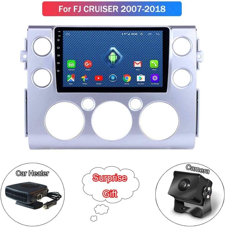 XMZWD 9 Inch GPS Navigation System Android 8.0 Multimedia Player Support HD 1080P Video, For Toyota FJ CRUISER 2017-2018 With Wifi/Steering Wheel Controls(Contain Camera/Car Heater)