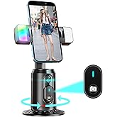 Auto Face Tracking Tripod 360° Rotating Auto Tracking Phone Stand, No App, Gesture Control Smart Shooting Camera Mount with S