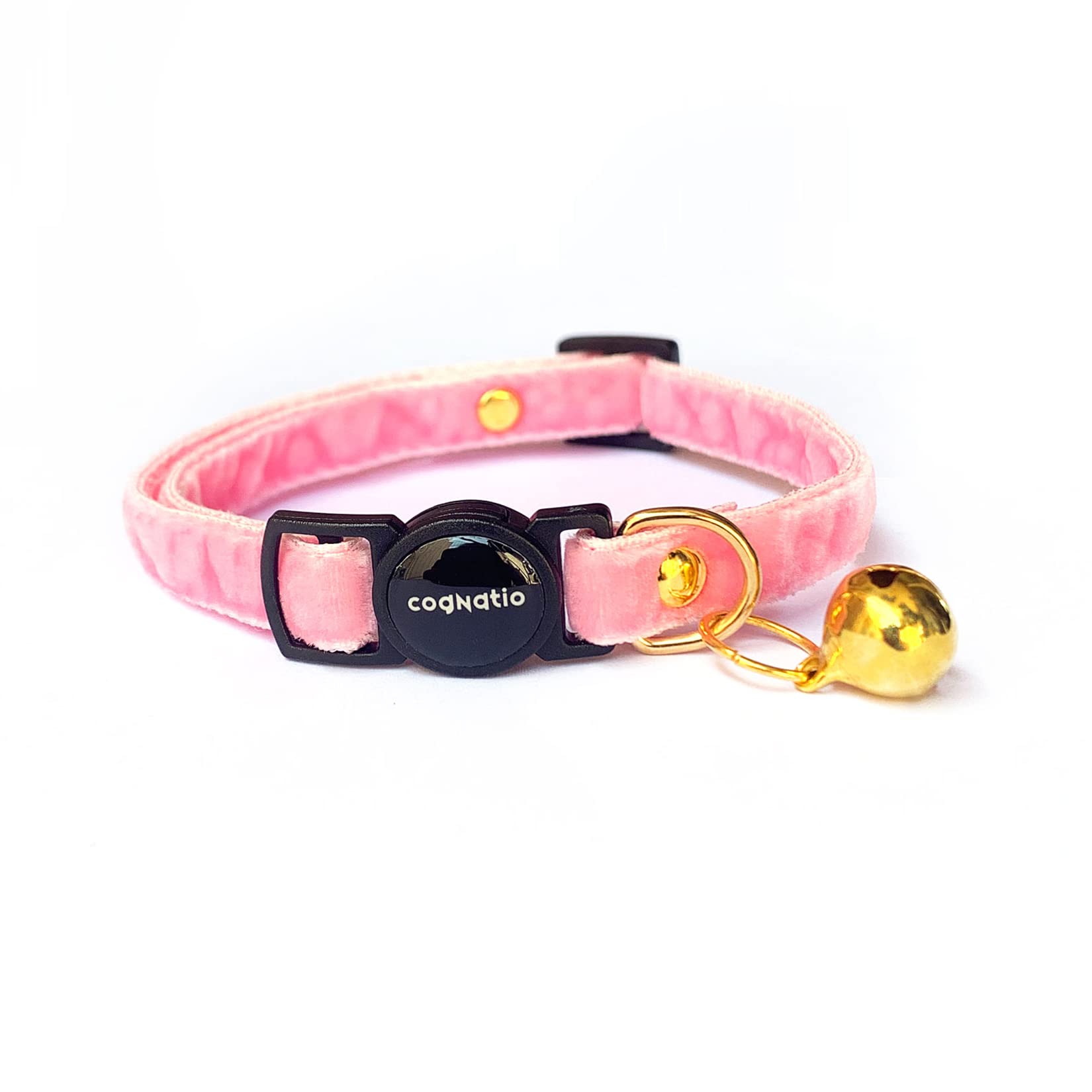 Cognatio Safety Quick Release Cat Collars,Double Velvet with Bell Available in a Range Colors,Perfect for Your Kitty 20-30 cm