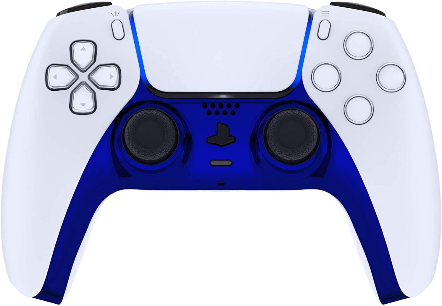 Blue Chrome PS5 Custom Replacement Controller Trim Faceplate Shell