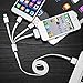 Multi Charging Cable,2 Pack IVVO 4 in 1 Multiple USB Cable Charger Adapter Connector with Type C / 8 Pin Lighting / 30 Pin / Micro USB Ports for iPhone 7 7 Plus, Galaxy S9, Nexus 6P/5X, OnePlus3, LGG5
