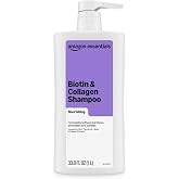 Amazon Essentials Biotin &amp; Collagen Shampoo, Nourishing, Formulated without Sulfates, 33.8 Fl Oz, Pack of 1