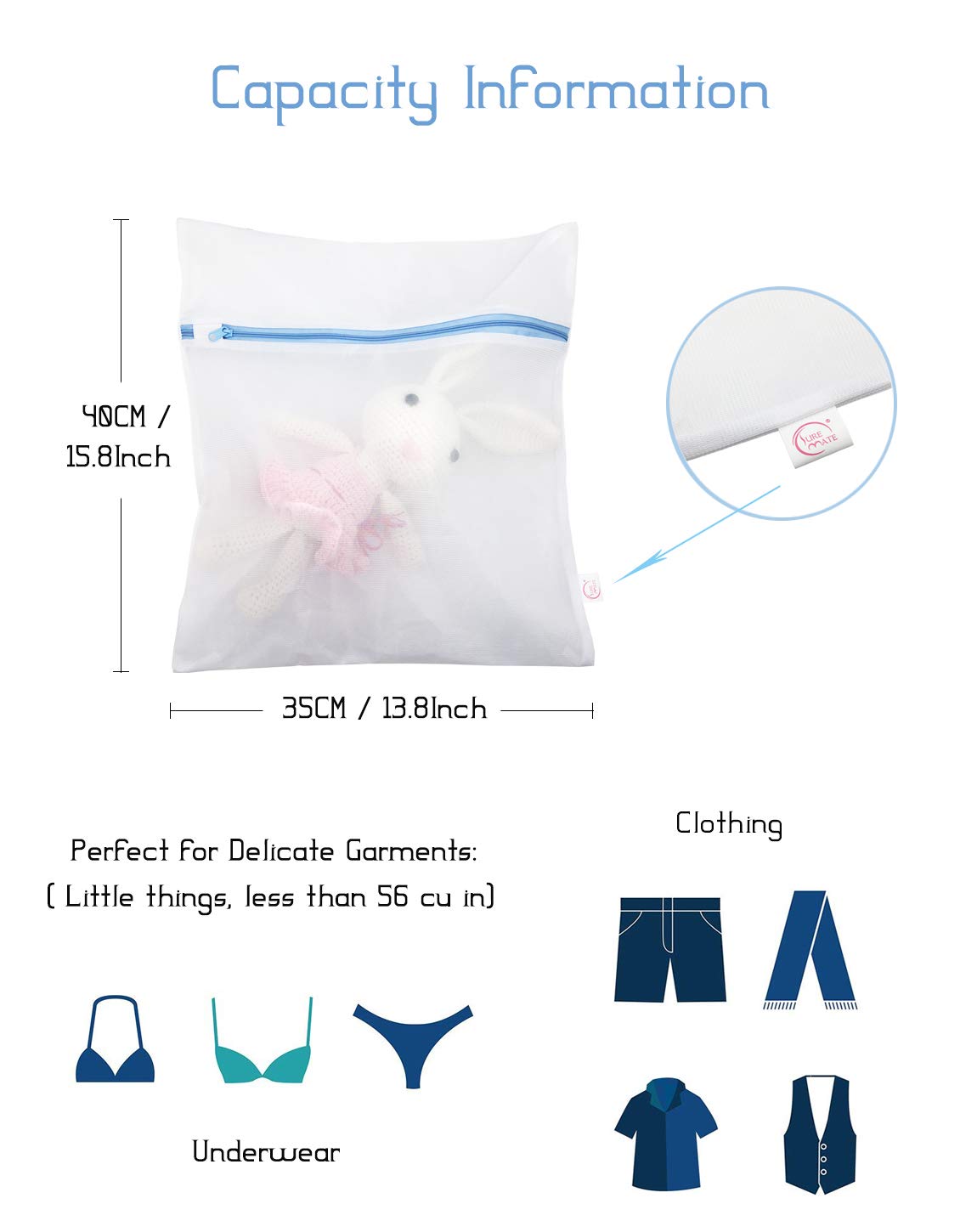 SUREMATE Mesh Laundry Bag Delicate Garments Washing Bags for Lingerie Bra Baby Clothes Scarf Toys and Travel Sort