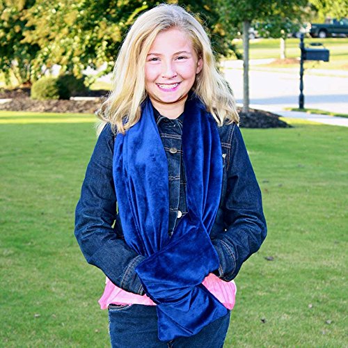Fun and Function Weighted Pocket Scarf Ideal for Children and Adults with Special Needs or Sensory Challenges - Super Soft Fleece, Evenly Distributed Weight, & Two Pockets for Fidgety Fingers