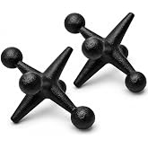 2 Pcs Black Cast Iron Jack Decor Statues for Shelf Tabletop Decor | Black cast iron jack decor set of 2 for shelf, tabletop, office, mantel, and rustic industrial home decor