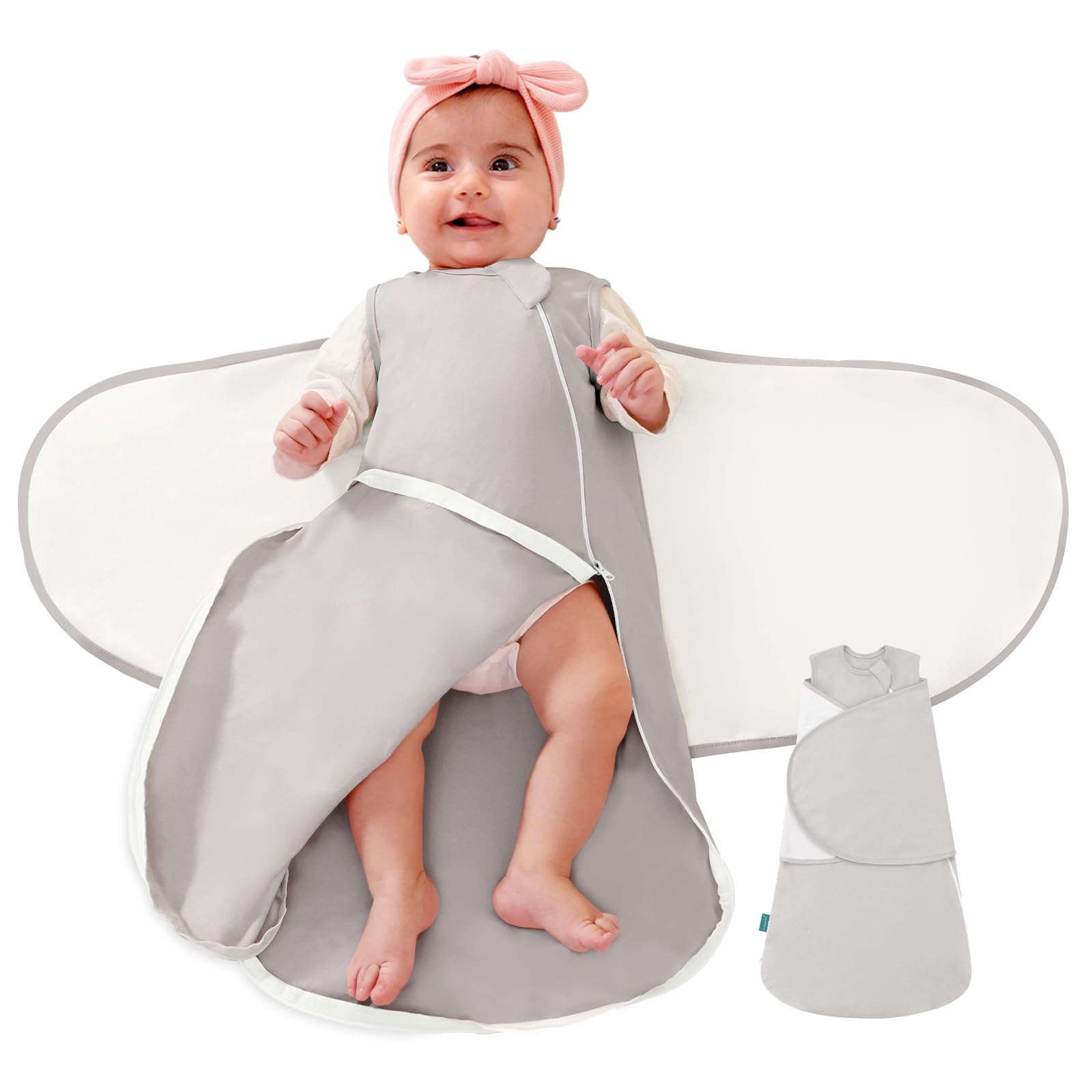 Photo 1 of Baby Sleep Sack Swaddles Newborn - Toddler Wearable Blanket 0-3 3-6 6-12 Months Newborns - Organic Cotton Muslin Sleeping Sacks Bag 1.0 Tog for 0 1 2 3 4 5 6 7 8 9 10 11 12 Month Infant Girl Boy Gifts