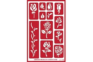 ARMOUR ETCH Roses - Over 'N' Over Reusable Glass Etching Stencil