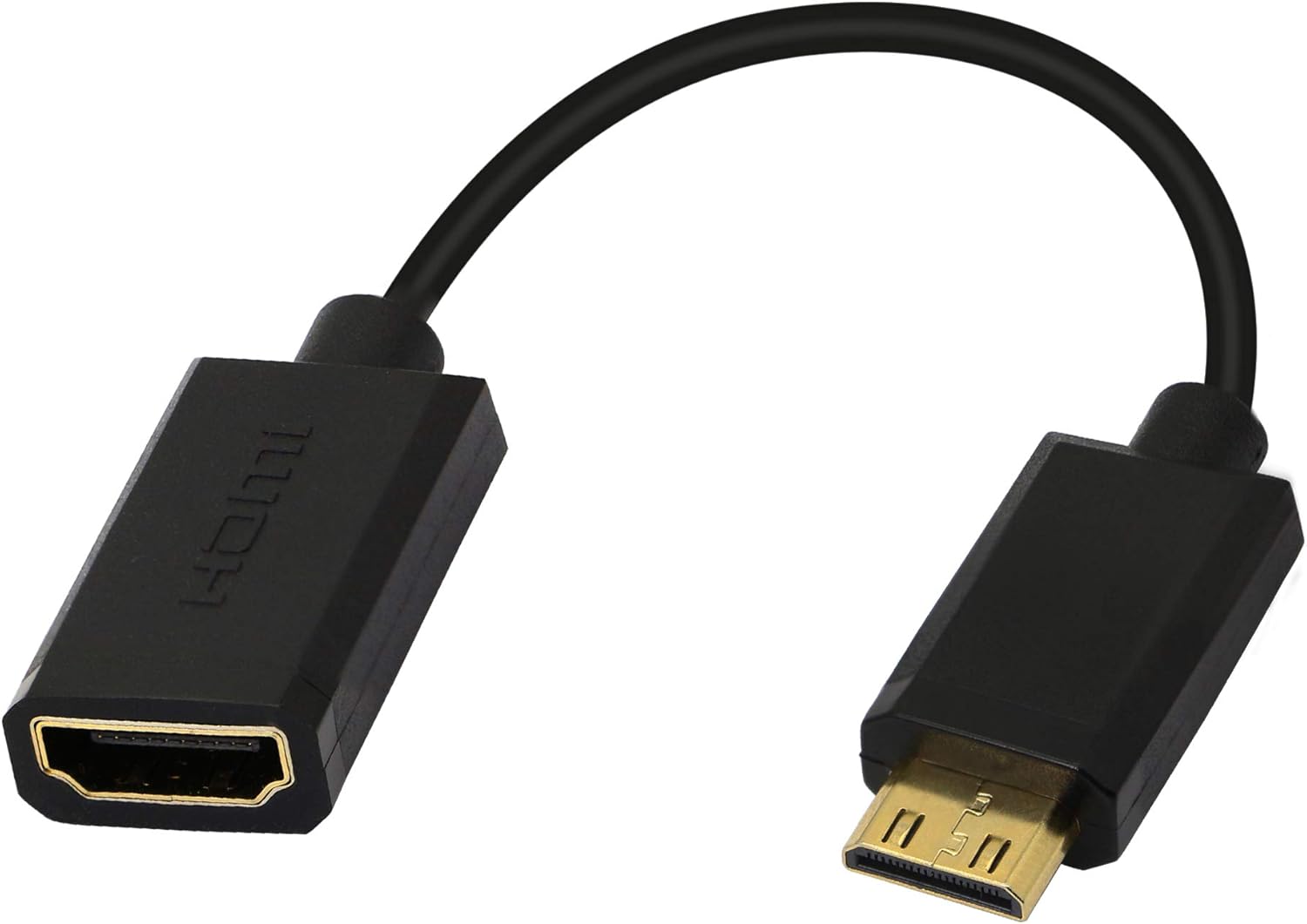 Cable corto mini HDMI a HDMI de 15 cm, cable adaptador mini HDMI macho