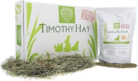 Amazon Com Small Pet Select Combo Pack Timothy Hay 20 Lb And Guinea Pig Food 10 Lb Pet Supplies