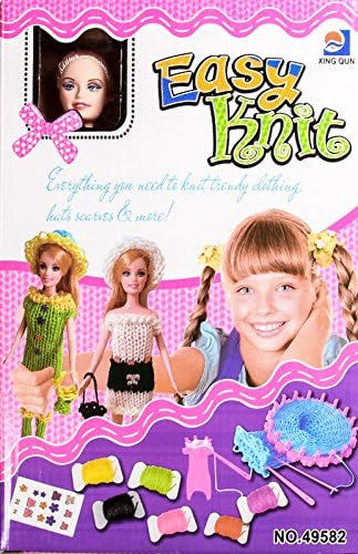 QualiTime Kids Knit Loom Set With Dress-Up Doll
