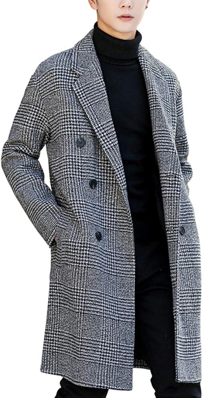Amazon チェスターコート メンズ アウター テーラード ツイード メンズ コート 千鳥格子 チェック柄 男女兼用 コート ジャケット 通販