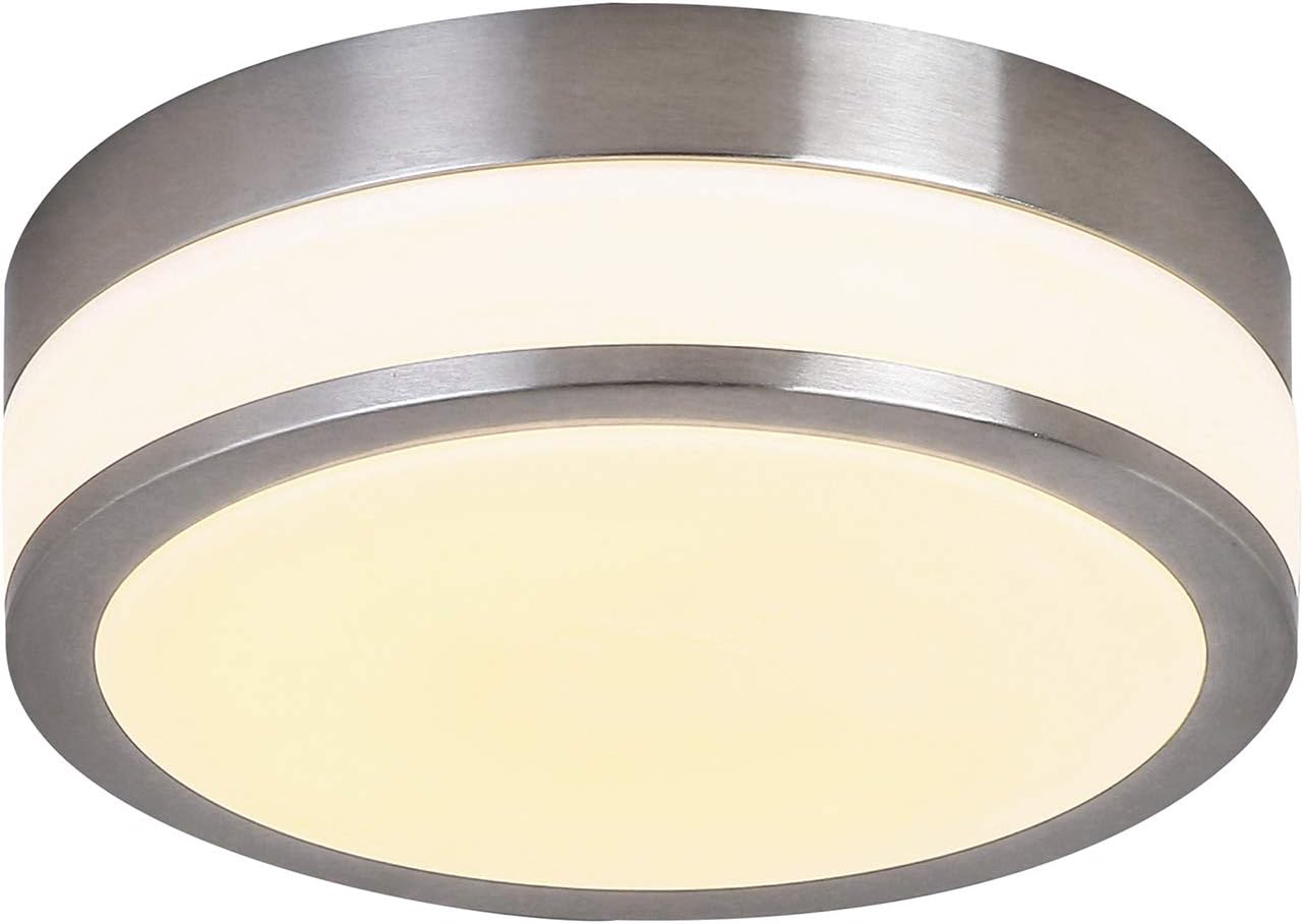 Glass LED Flush Mount Lighting Auffel Minimalist Close to Ceiling Light Fixture Dimmable 3000K Warm White 1980LM Round Chandelier Décor Yellow Lighting for Bathroom,Bedroom,Hallways,Corridor