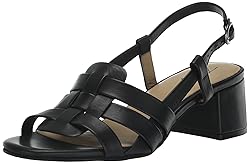 Trotters Women's Luna Heeled Sandal, Black, 11 Wide