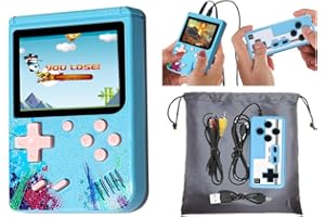 KJARROW Handheld Gameboy Mini Game Player for Kids and Adults, Retro Game Console with 500 in 1 Built-in Video Games, Portable Game Machine Gift for Family and Friends, Support 2 Players and Connecting to TV