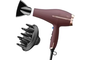 INFINITIPRO BY CONAIR Hair Dryer with Diffuser | AC Motor Pro Hair Dryer with Ceramic Technology | Includes Diffuser and Concentrator | Plum - Amazon Exclusive | Packaging May Vary