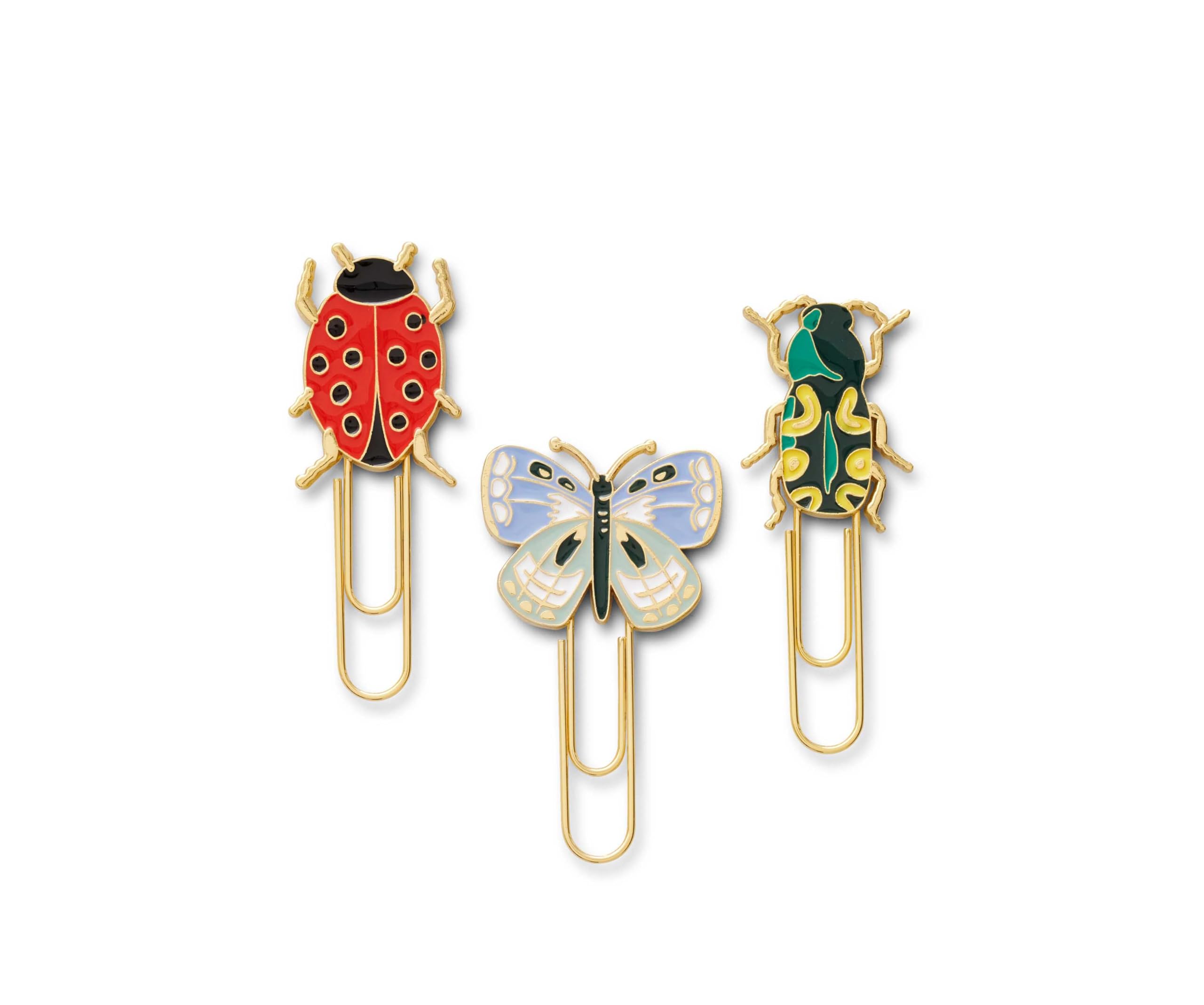 Photo 1 of  MISSING LADY BUG RIFLE PAPER CO. Curio Enamel Paper Clip Set, Use for Organizing, Decorating and More for Important Documents, Designed with Both Style and Function in Mind