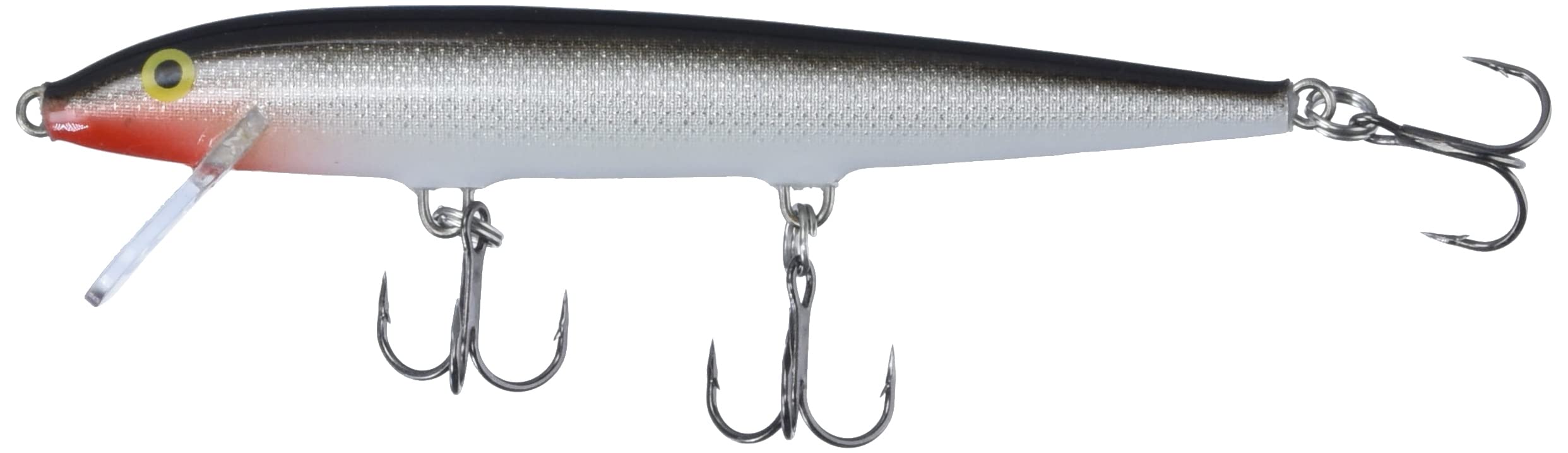 Rapala Original Floater Lure with Three No. 6 Hooks, 1.2-1.8 m Swimming Depth, 11 cm Size, Silver