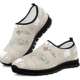 Fashion Animals Women Flat Shoes for Office Work No Laces Round Toe Lightweight Mesh Comfort Shoes for Women Slip On Sneakers with Arch Support Daily Wear Summer