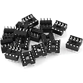uxcell a15080400ux1059 Solder Type Double Row 8PIN DIP Integrated Circuit IC Sockets Connector 15 Pieces