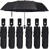Jexine Windproof Travel Umbrella Compact Small | Automatic Open Close Rain Umbrella, Lightweight Portable, Backpack Travel, Men Women Bulk Pack