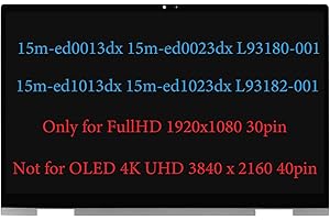 DAPLINNO 15.6" Replacement for HP Envy x360 15-ed 15m-ed 15m-ed0013dx 15m-ed0023dx 15m-ed1013dx 15m-ed1023dx 15-ed0047nr L93182-001 L93180-001 LCD FHD Touch Screen Digitizer Assembly Bezel