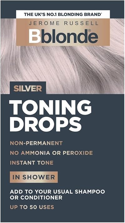 Jerome Russell Bblonde SILVER Toning Drops - Non-Permanent Blonde Toner