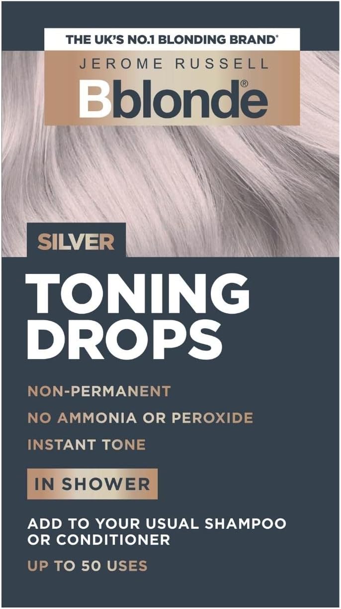 Jerome Russell Bblonde SILVER Toning Drops - Non-Permanent Blonde Toner