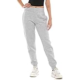 Urban Look Women's Elastic Waistband Soft Fleece Jogger Pants