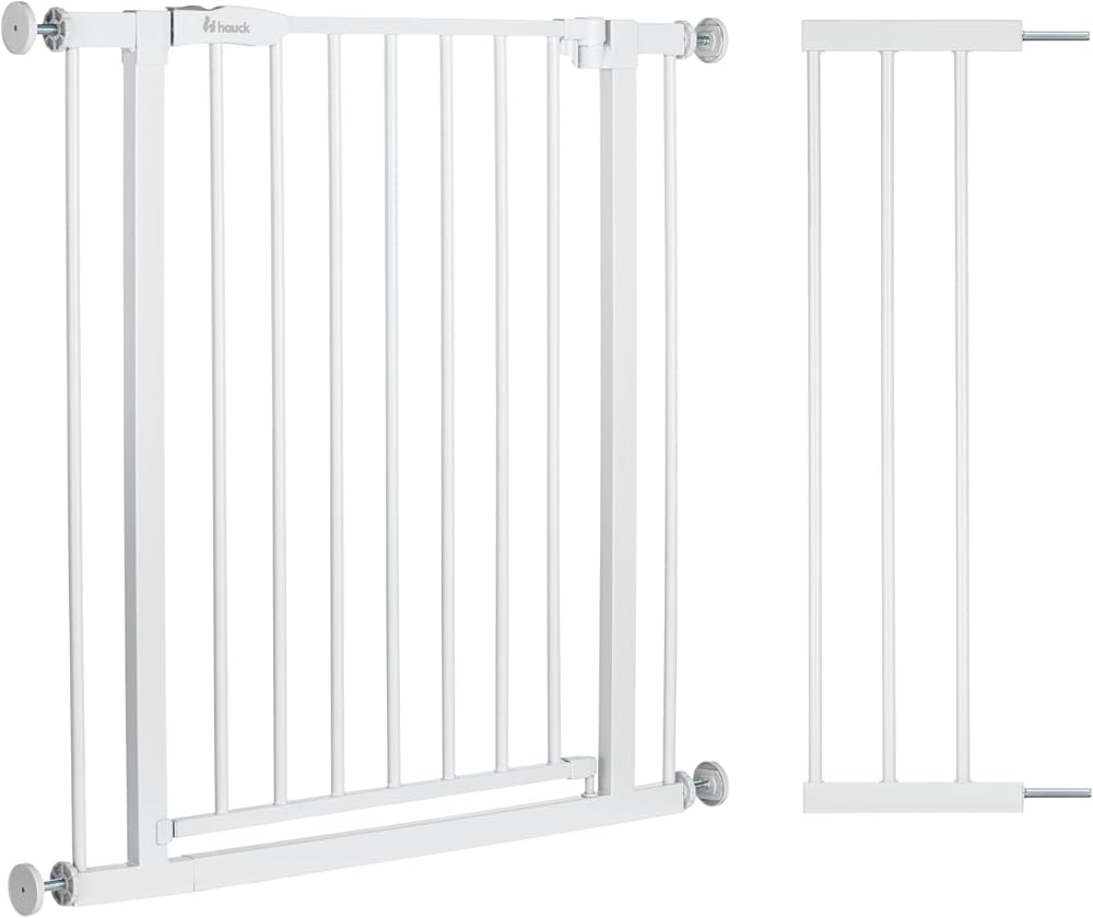 hauck Open N Stop 2 Gate Set with 21 cm Extension White 96-101 cm