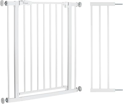 hauck Open N Stop 2 Gate Set with 21 cm Extension White 96-101 cm