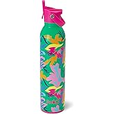 Swig Life 26oz Insulated Water Bottle, Travel Water Bottle with Straw and Lid, Cup Holder Friendly, Stainless Steel with Lid (Paradise)