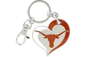 aminco NCAA unisex-adult Swirl Heart Keychain