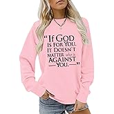 playtravel Christian God Religious Sweatshirts For Women Jesus Bible Verse Faith Sweatshirt Inspirational Graphic Hoodies