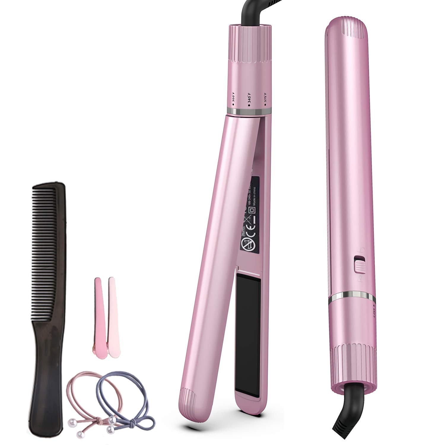 Hair Straightener Mangee Tourmaline Ceramic Flat For All Hair Types With Rotating Adjustable Temperature Professional Straightener And Salon High