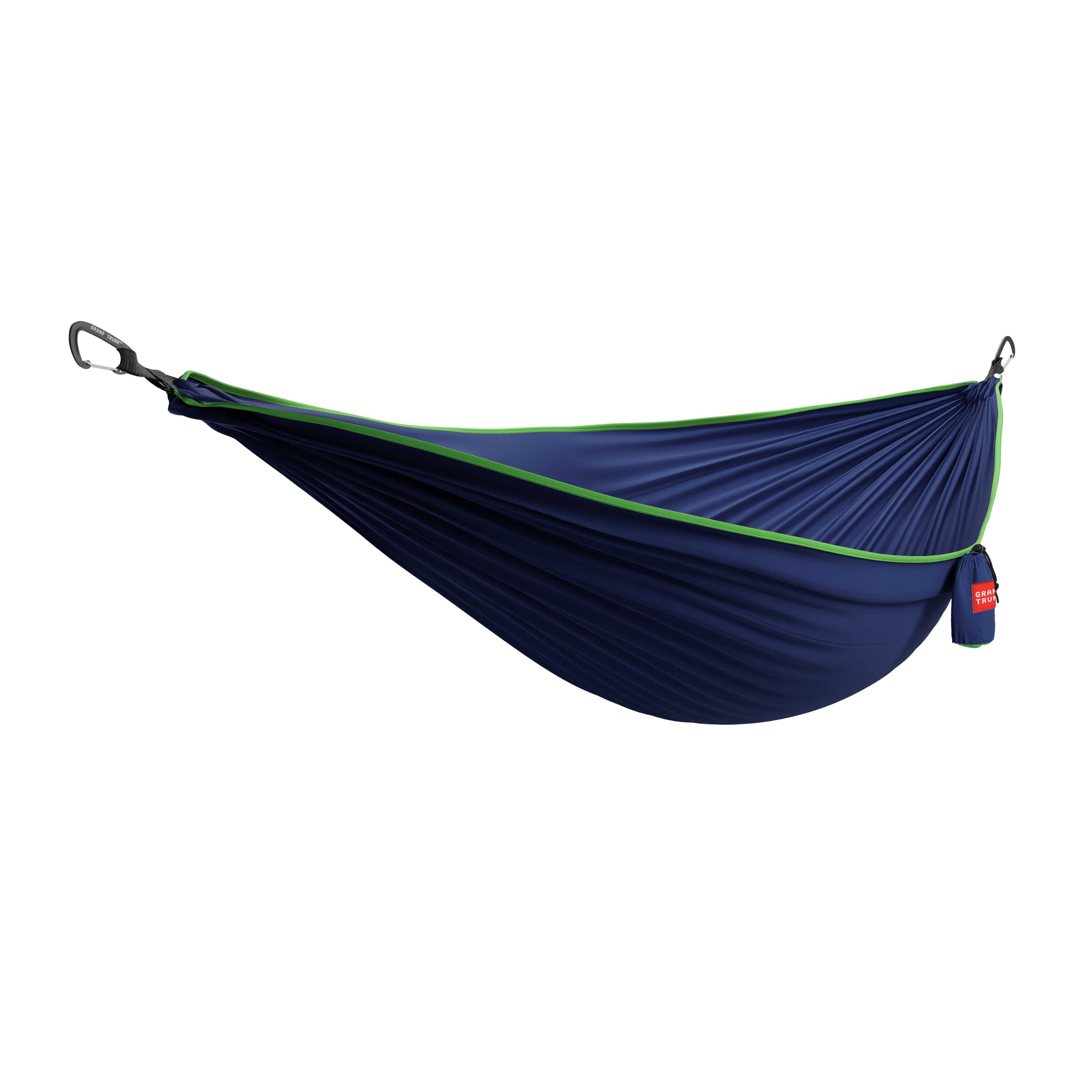 GRAND TRUNK TrunkTech Double Hammock | Ultra-Strong & Lightweight | 11 ft Hammock with Ripstop Nylon | 500 lb Capacity | Fast-Drying & Weather-Resistant | Navy/Green