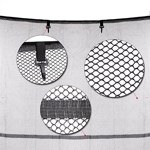 Pesters Heavy Duty 12FT Trampoline Enclosure Safety Net, 6 Poles Trampoline Replacement Safety Net with UV Resistant, Trampoline and Poles Not Included (US STOCK) (12FT)