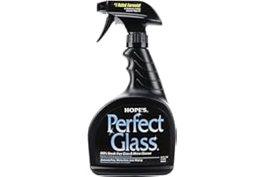 HOPE'S Perfect Glass Cleaner Spray, Streak-Free, Ammonia-Free Window, Mirror, Screen, Tinted Glass, and Shower Door Cleaner, Indoor and Outdoor Glass Surfaces, 32 Fl Oz, Pack of 1
