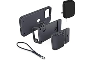 FJORDEN Ultimate Bundle for iPhone 16 Pro Max - Includes Fjorden Case, Black Rope Strap, and MagSafe Compatible Adapter (Large) - Shoot Like A Pro with Your iPhone